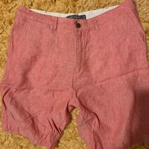 Pink Linen Shorts